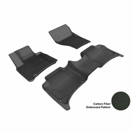 3D MAXPIDER PORSCHE CAYENNE 2011-2014 KAGU BLACK R1 R2 Floor Mat L1PO01001509